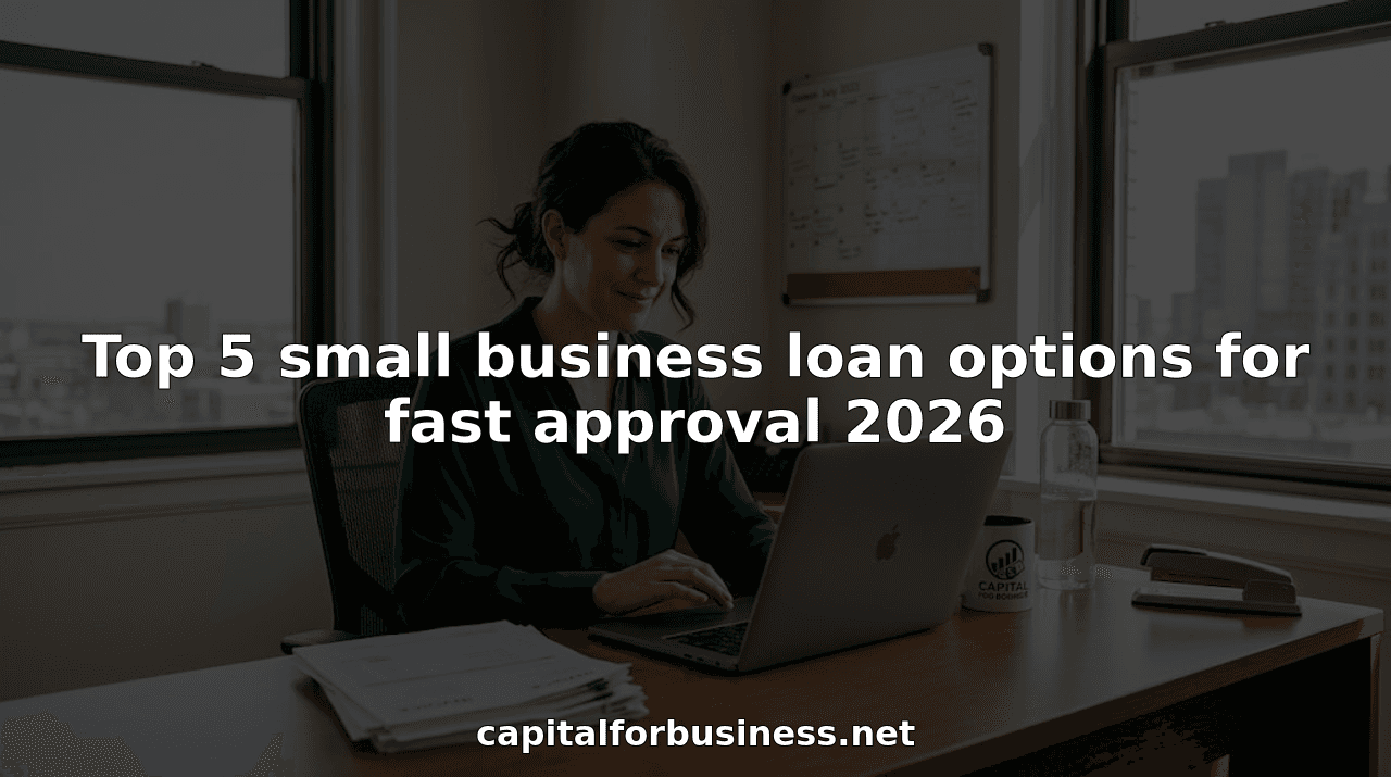 Top 5 small business loan options for fast approval 2026