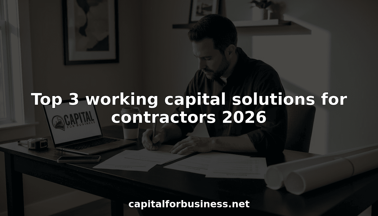 Top 3 working capital solutions for contractors 2026